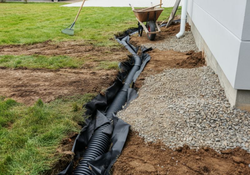 Porch Drainage Installation